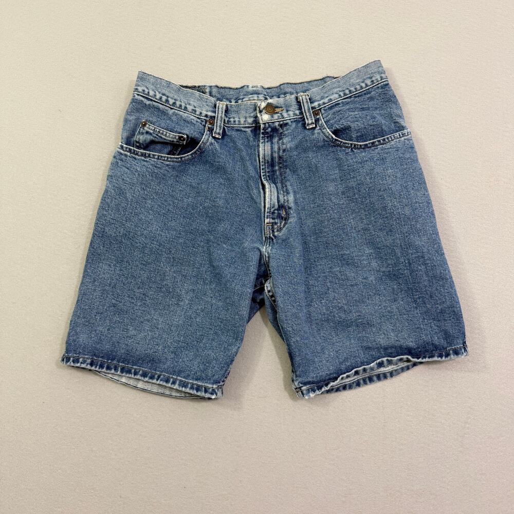 Vintage Mossimo Jean Shorts Men's 32 Blue 10" Inseam Denim Jorts 90s USA Made